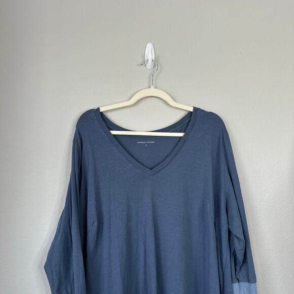 UNIVERSAL STANDARD Rhine V Neck Dress Size 18-20 Vintage Indigo Blue Lounge - Picture 5 of 8